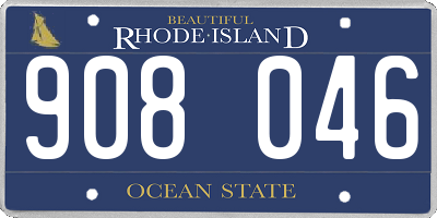 RI license plate 908046