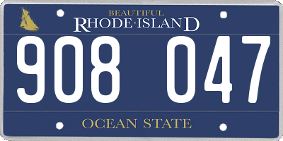 RI license plate 908047