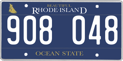 RI license plate 908048