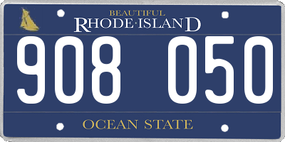 RI license plate 908050