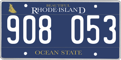 RI license plate 908053