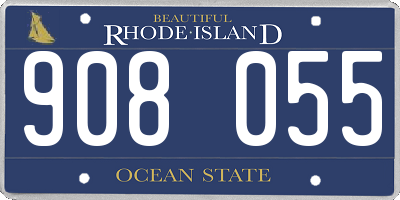 RI license plate 908055