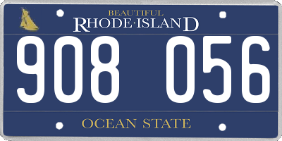 RI license plate 908056