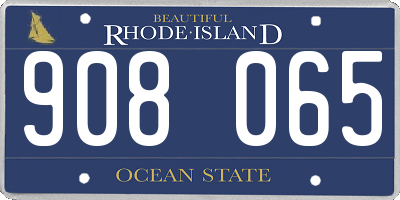 RI license plate 908065