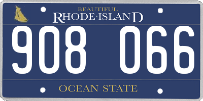 RI license plate 908066