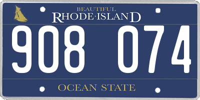 RI license plate 908074