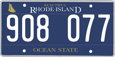 RI license plate 908077