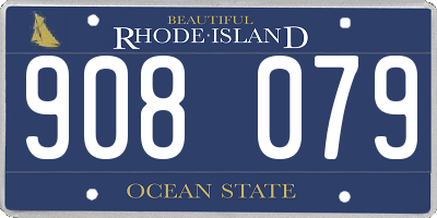 RI license plate 908079