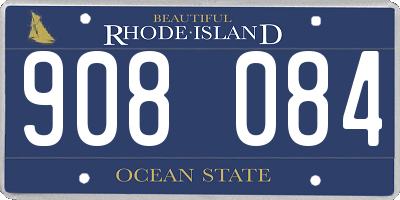 RI license plate 908084