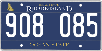 RI license plate 908085
