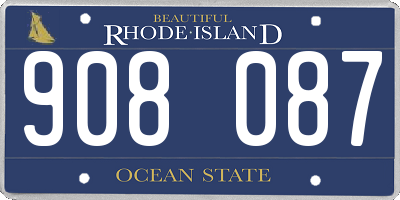RI license plate 908087
