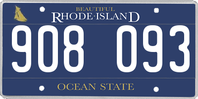 RI license plate 908093