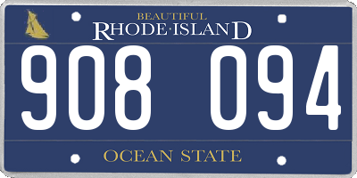 RI license plate 908094