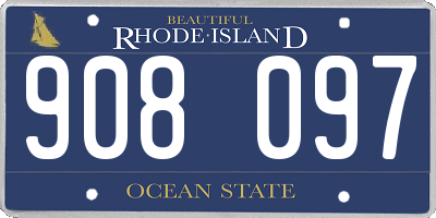 RI license plate 908097
