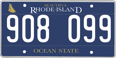 RI license plate 908099