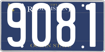 RI license plate 9081