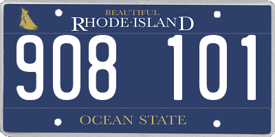 RI license plate 908101