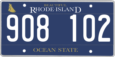 RI license plate 908102