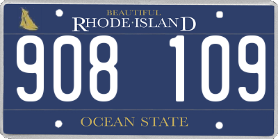 RI license plate 908109