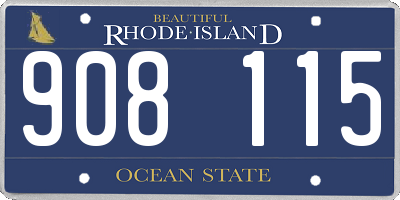 RI license plate 908115