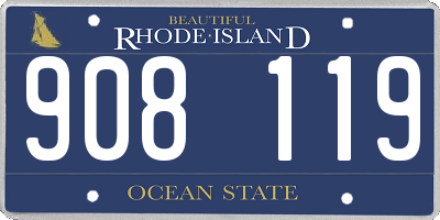 RI license plate 908119