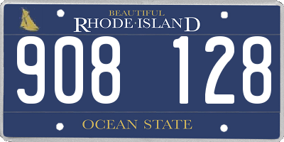 RI license plate 908128