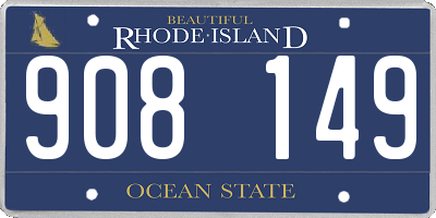 RI license plate 908149