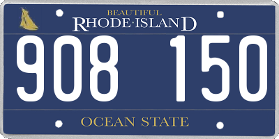 RI license plate 908150
