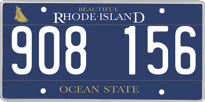 RI license plate 908156