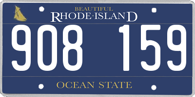 RI license plate 908159