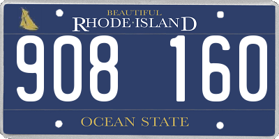 RI license plate 908160
