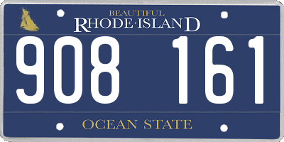 RI license plate 908161