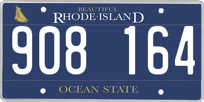 RI license plate 908164