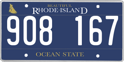 RI license plate 908167