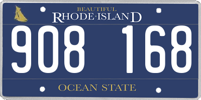 RI license plate 908168