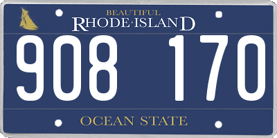 RI license plate 908170