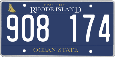 RI license plate 908174