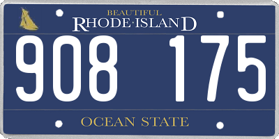 RI license plate 908175