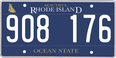 RI license plate 908176