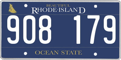 RI license plate 908179