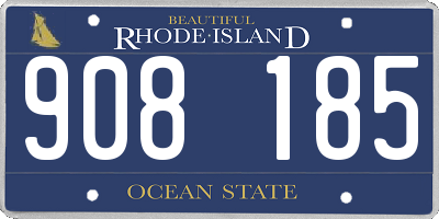 RI license plate 908185