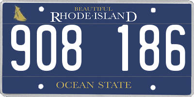 RI license plate 908186