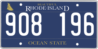 RI license plate 908196