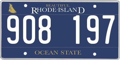 RI license plate 908197