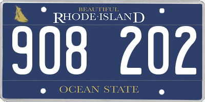 RI license plate 908202