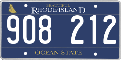 RI license plate 908212