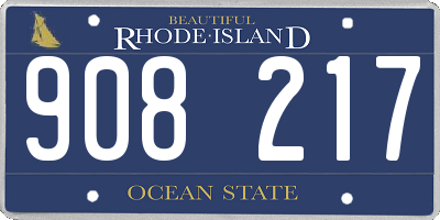 RI license plate 908217