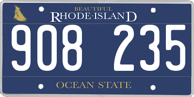 RI license plate 908235