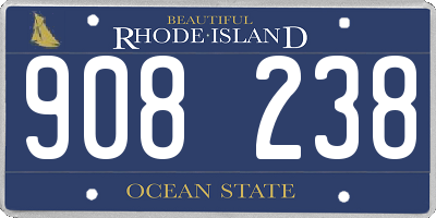 RI license plate 908238