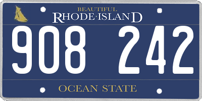 RI license plate 908242